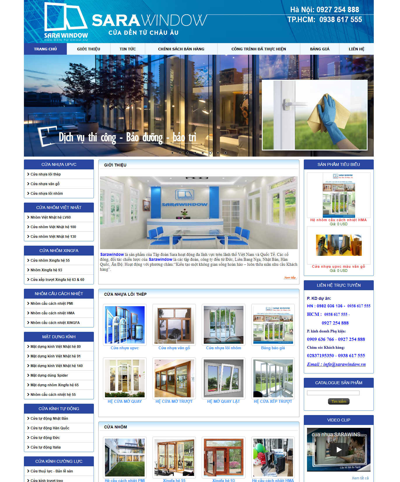 MGiao diện web xây dựng và vật liệu