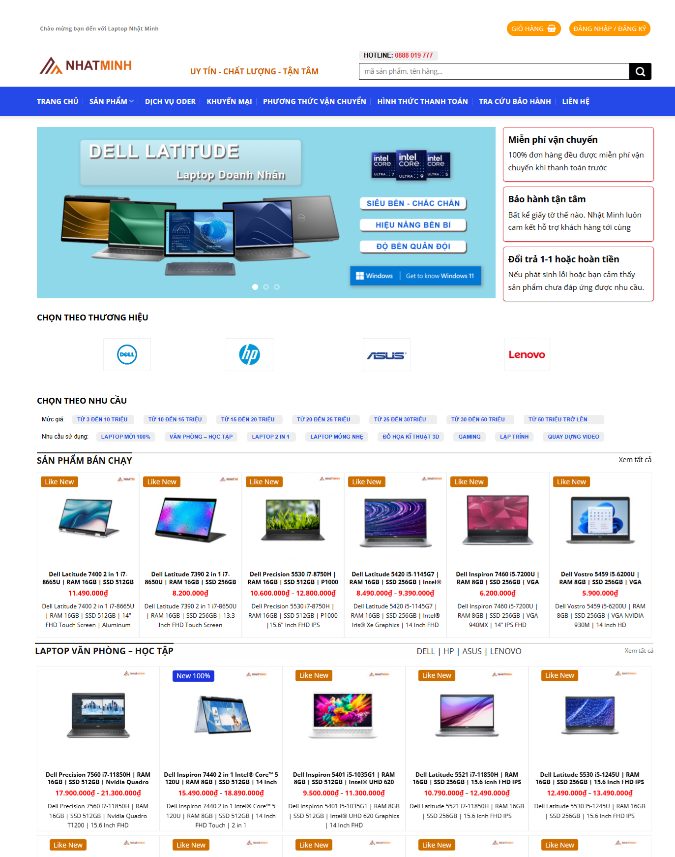 MGiao diện web về máy tính đẹp Nhật minh