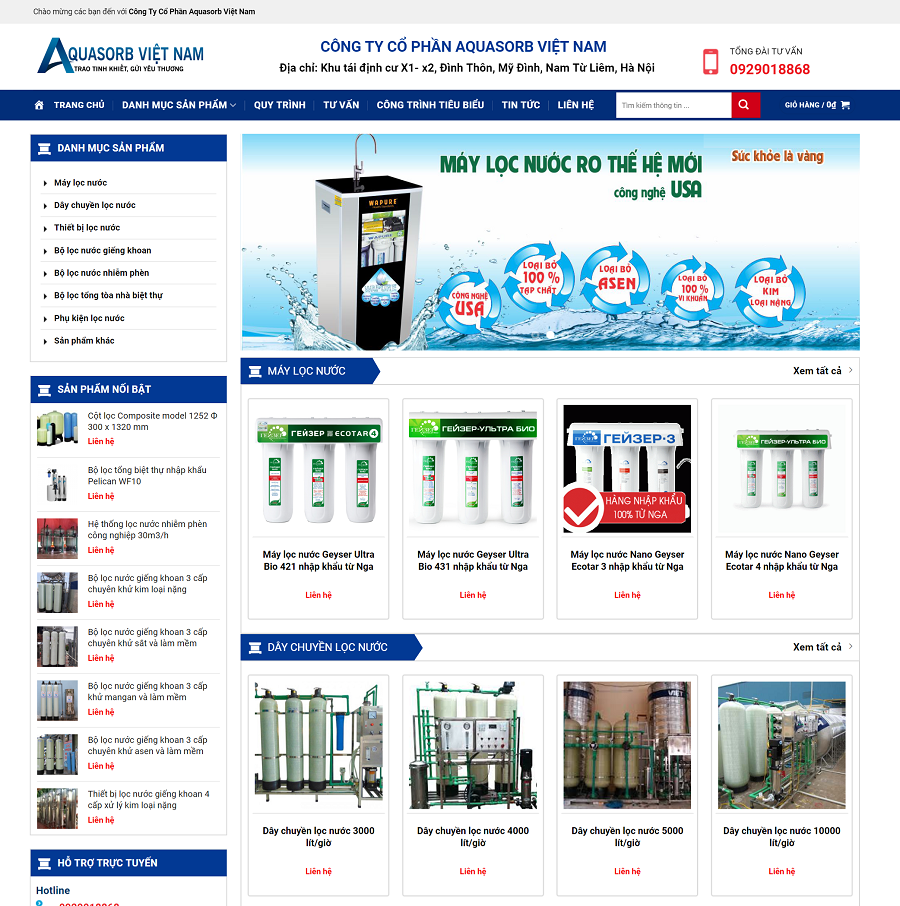 MWeb shop lọc nước – linh kiện