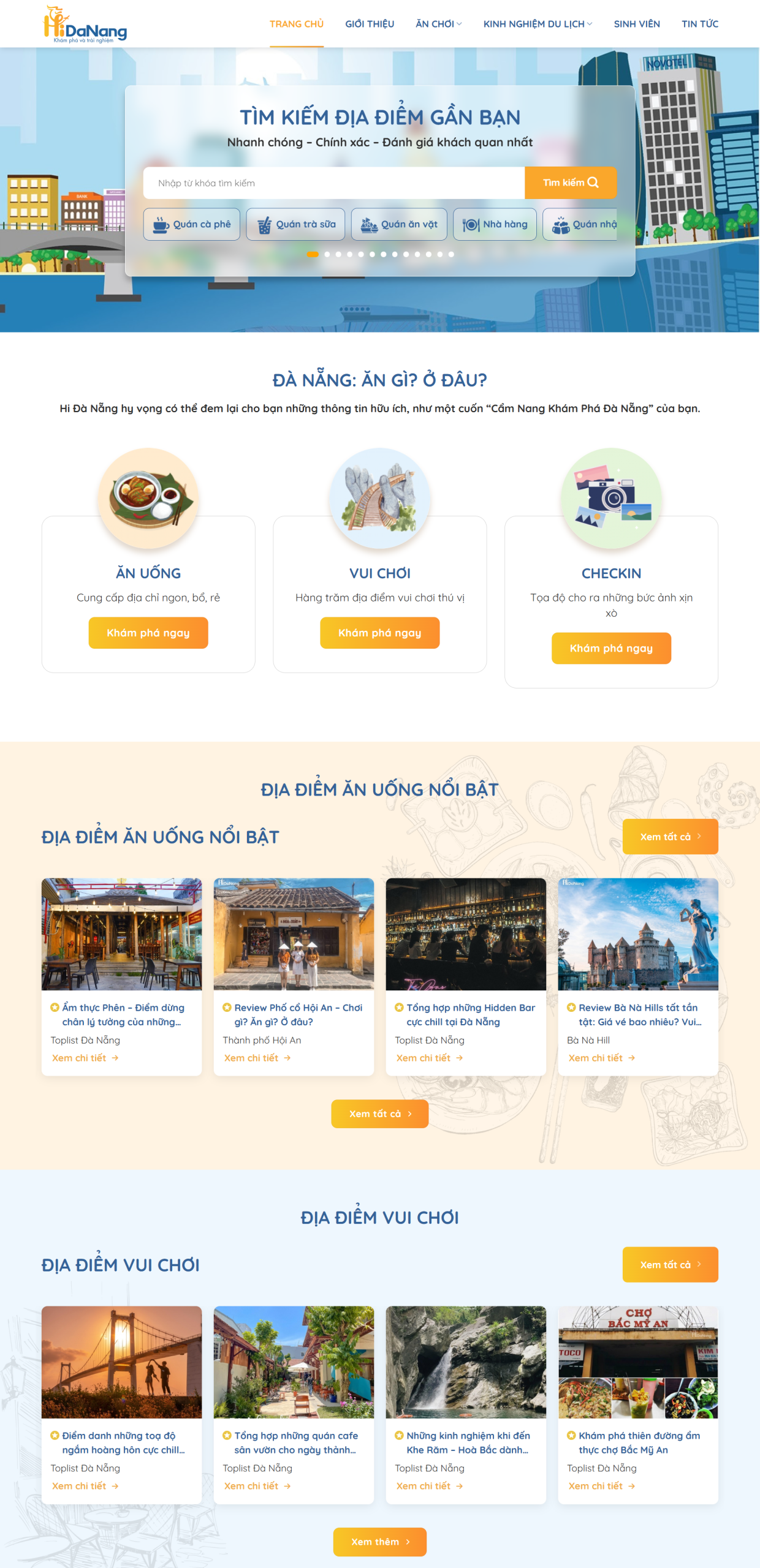 MSource Code Mẫu Website du lịch tìm kiếm địa điểm chuẩn đẹp