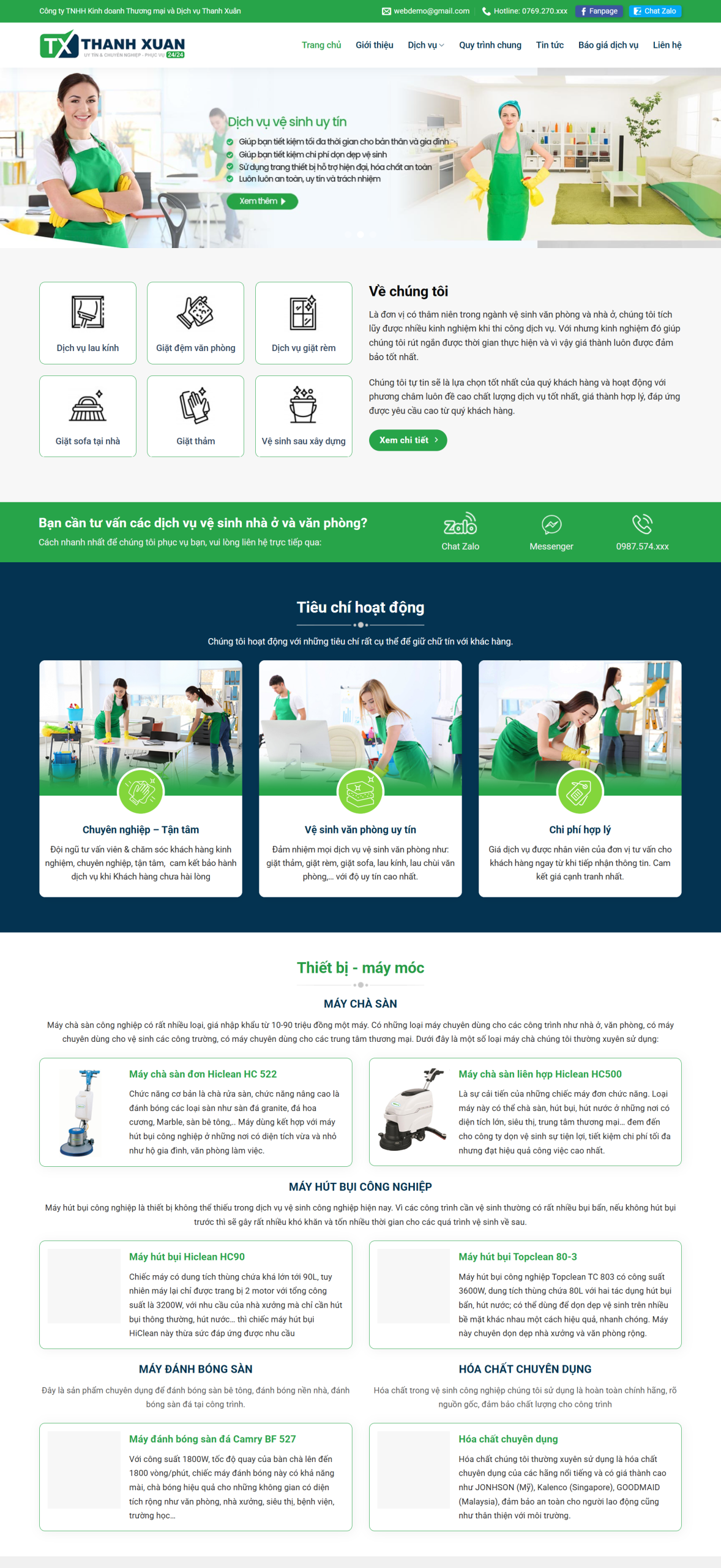 MSource Code Mẫu Website dịch vụ vệ sinh 04 chuẩn đẹp