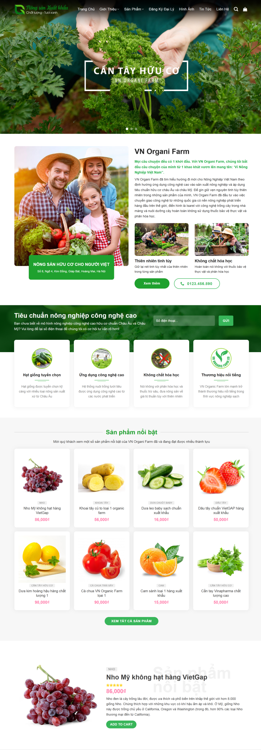 MSource code Theme WordPress nông sản 02