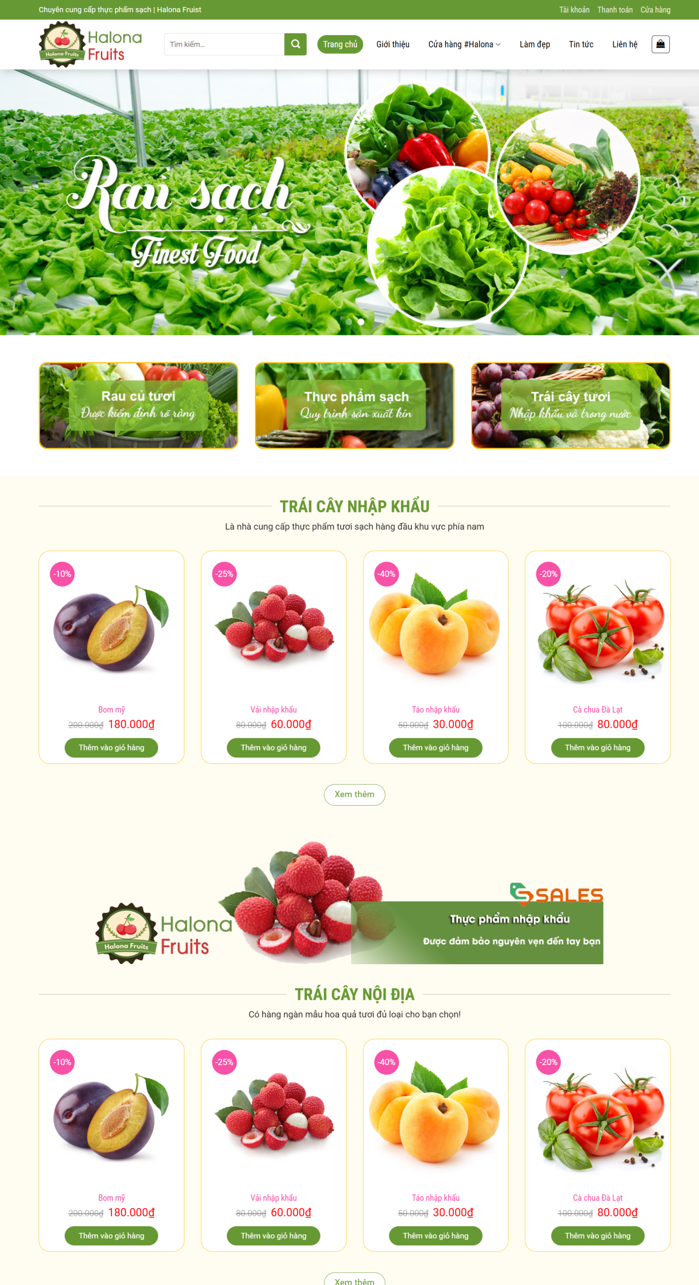 MSource Code Theme WordPress bán trái cây, hoa quả nông sản