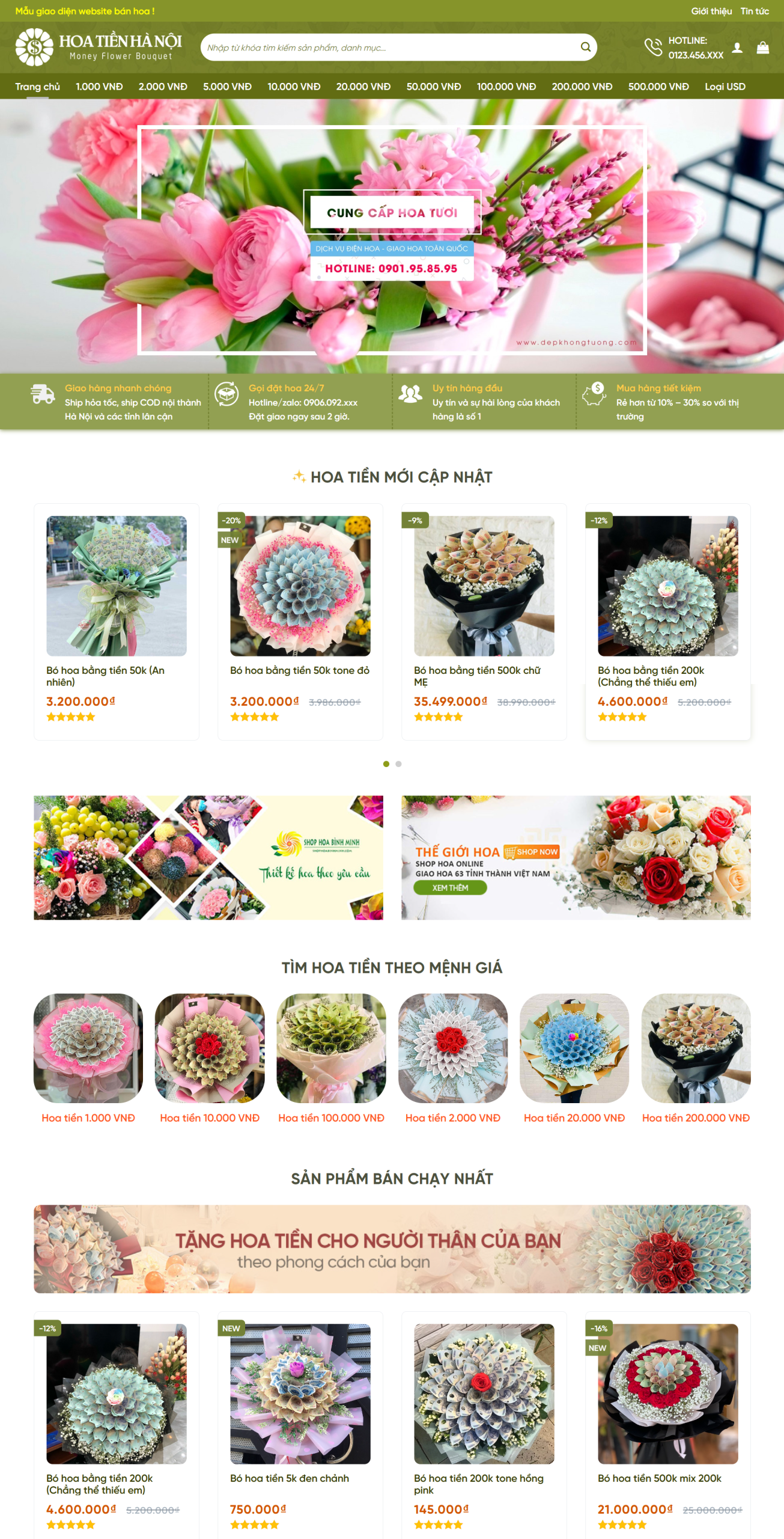 MSource Code Mẫu Website cửa hàng bán hoa 06 chuẩn đẹp