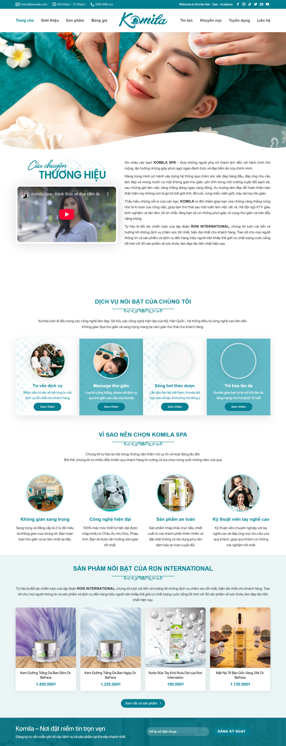 MSource code Theme WordPress Spa, làm đẹp 07