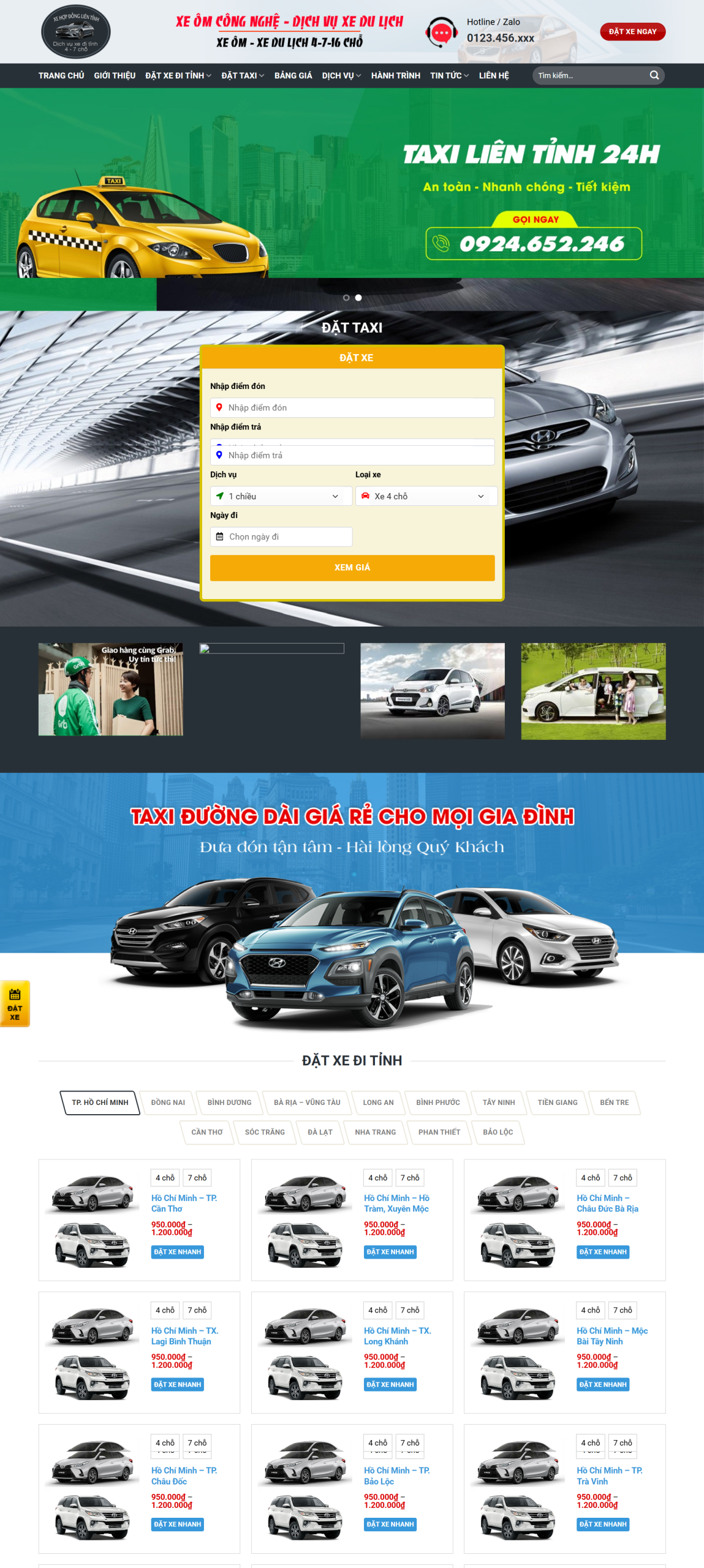 MSource Code Mẫu Website dịch vụ thuê xe taxi 04 chuẩn đẹp