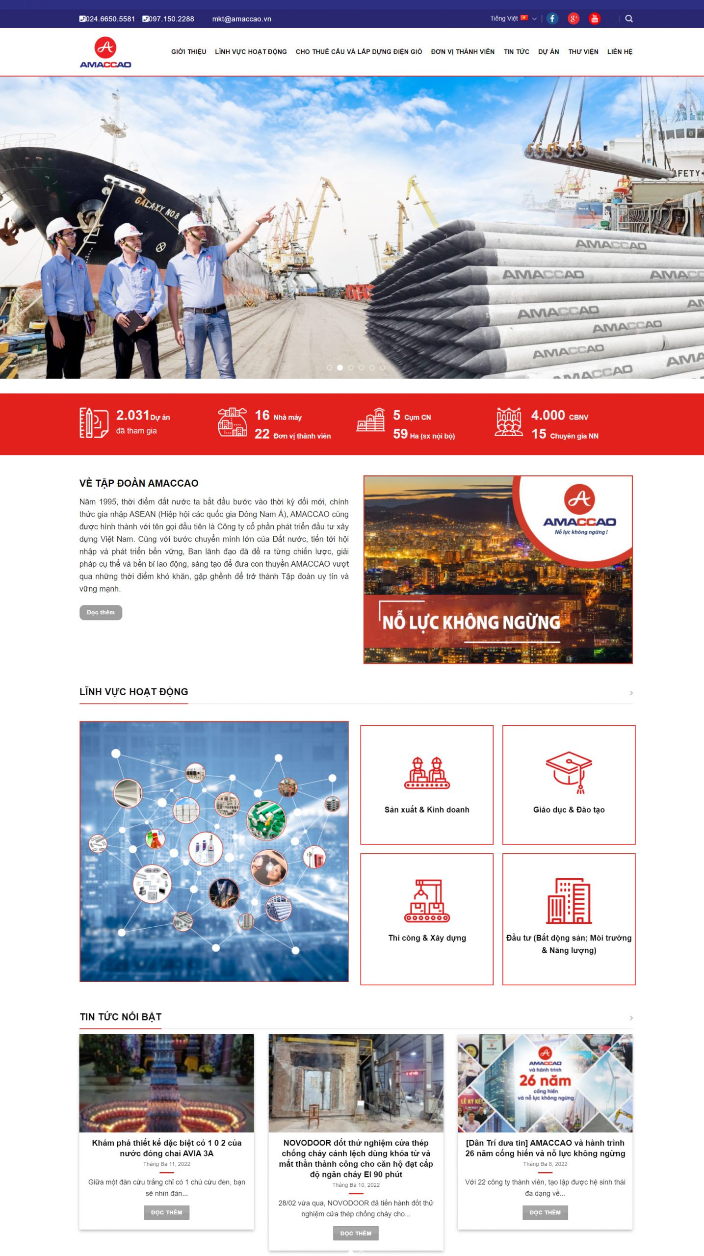 MThiết kế web về công ty xây lắp, công ty xây dựng-TB