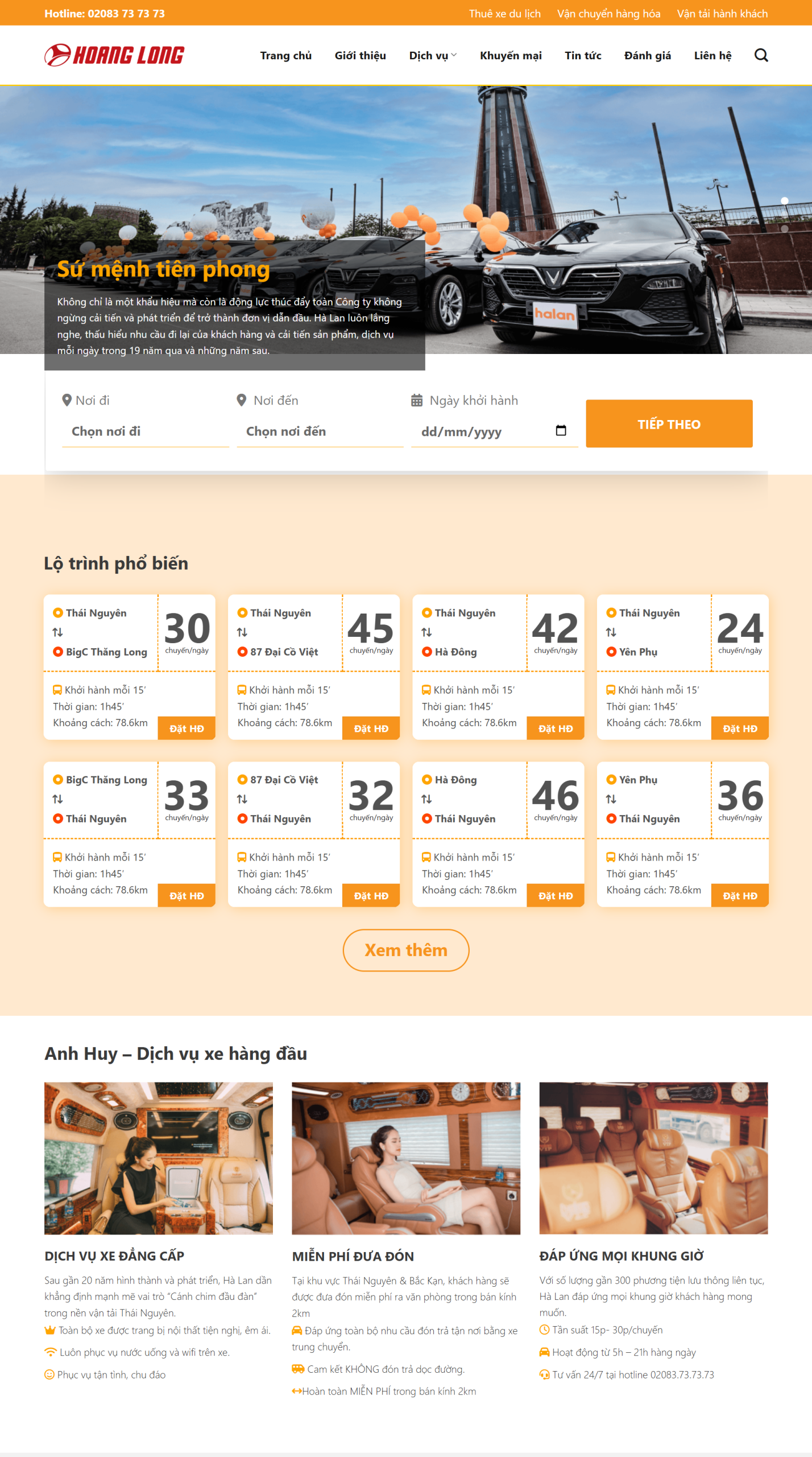 MSource Code Mẫu Website nhà xe, thuê xe chuẩn đẹp