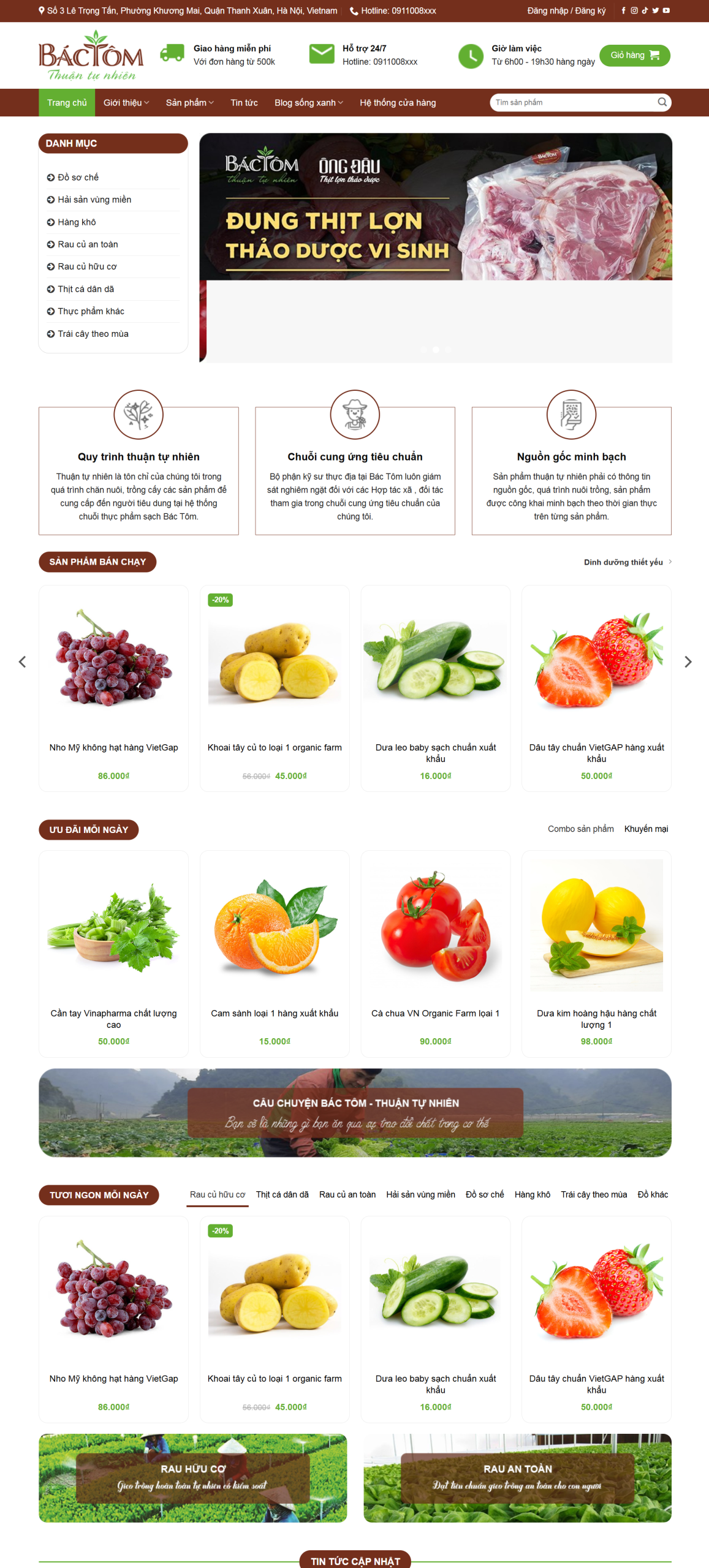 MSource Code Theme WordPress bán tạp hóa 2