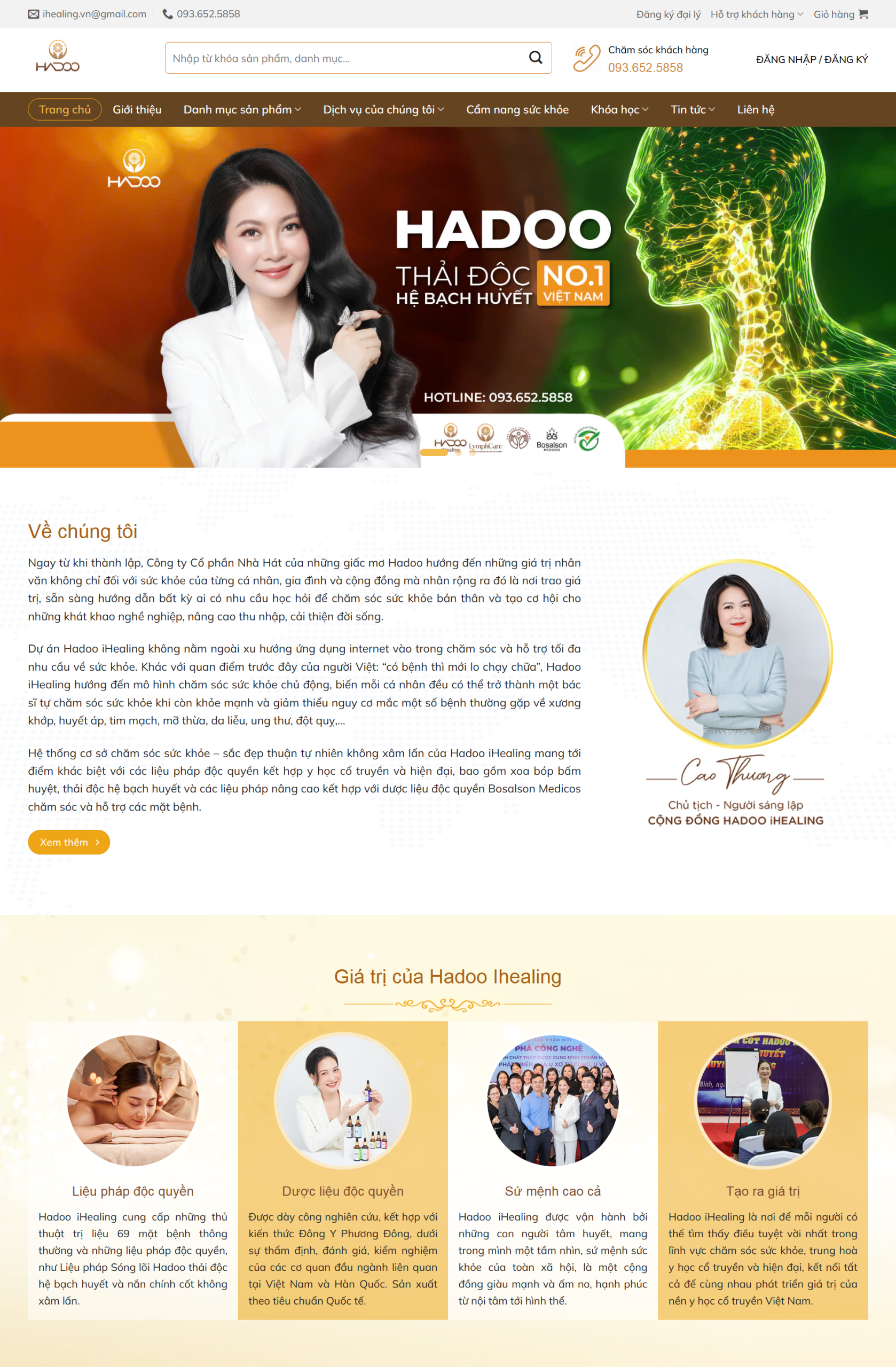 MWebsite công ty Hadoo-NBW