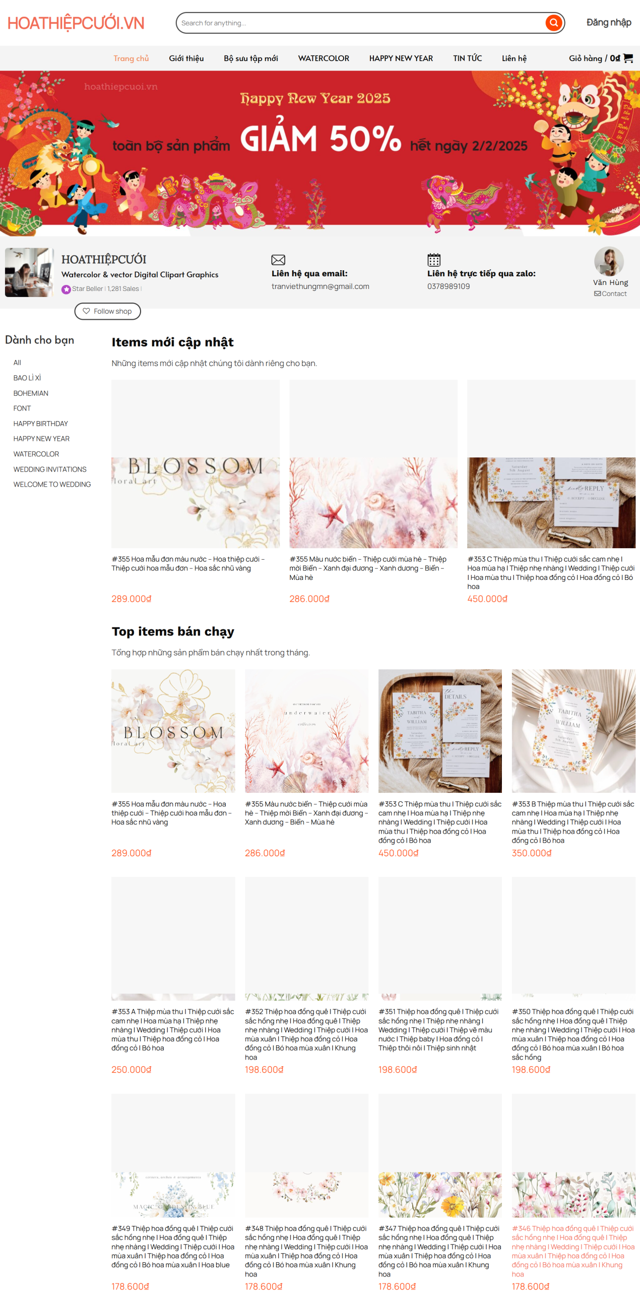 MWebsite bán tài nguyên thiệp cưới-NBW