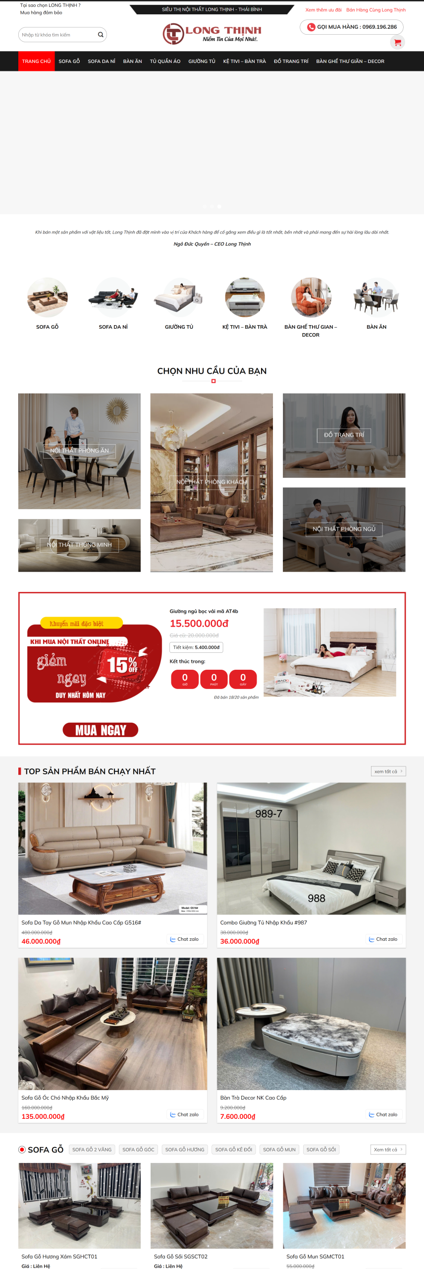 MWebsite Công ty Nội thất Long Thịnh-NBW