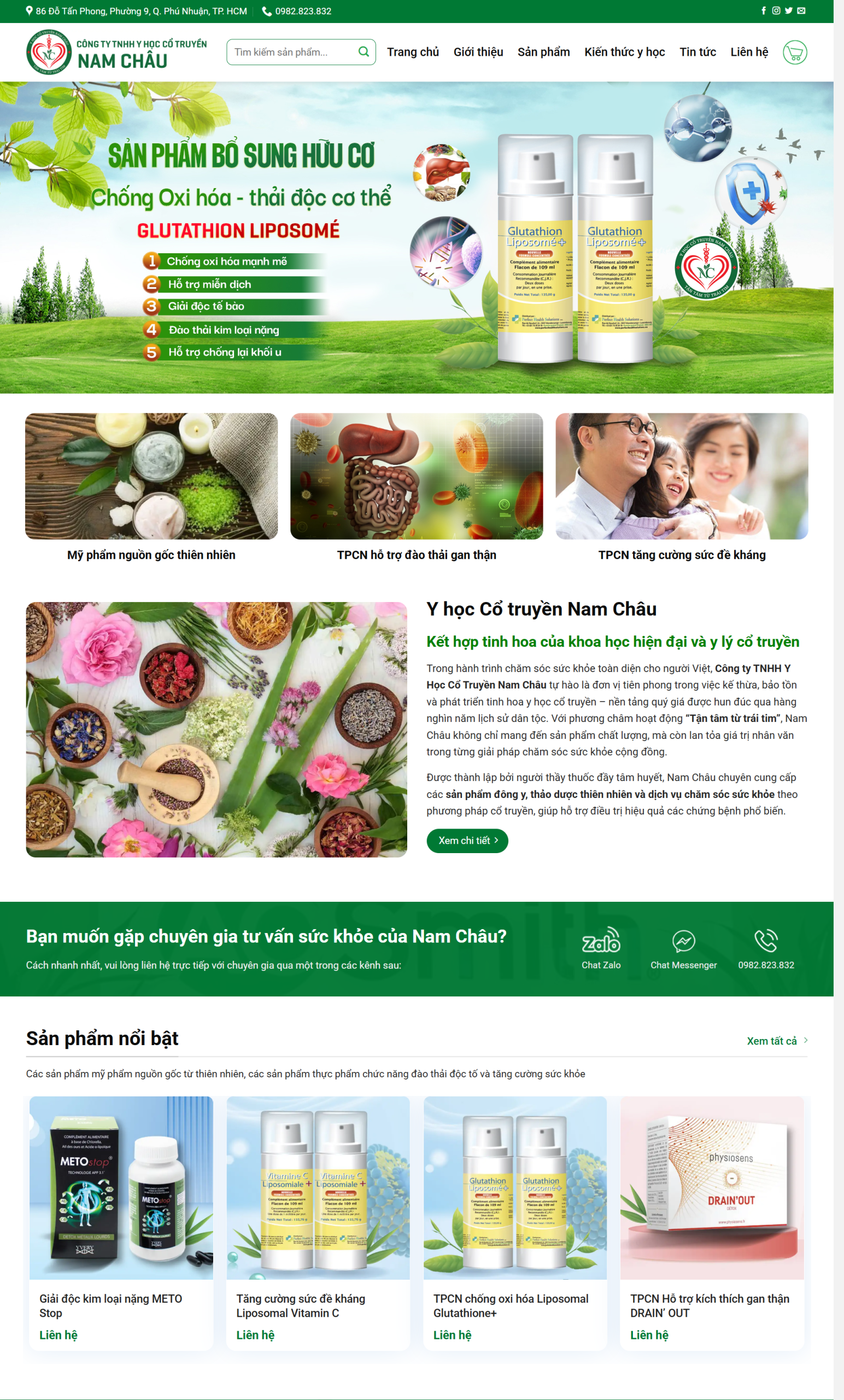 MWebsite Y học cổ truyền Nam Châu-NBW