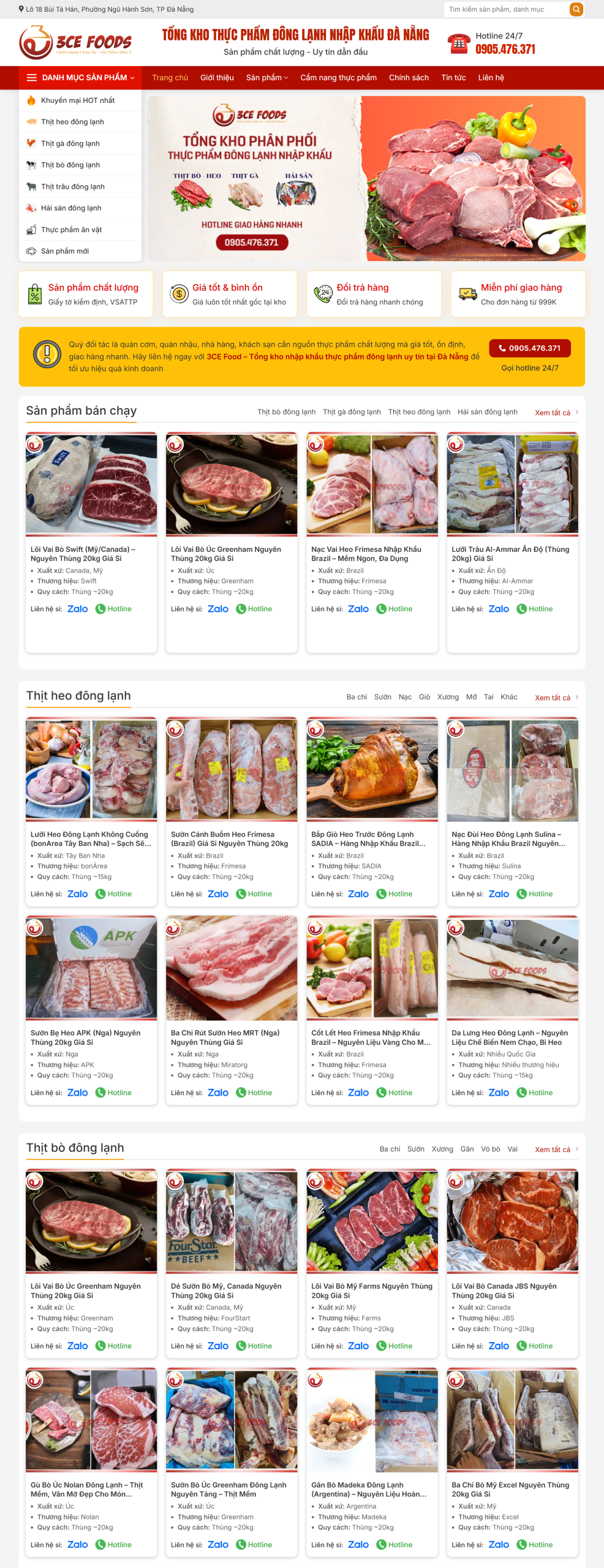 MCông ty Thực phẩm đông lạnh 3CE-NBW