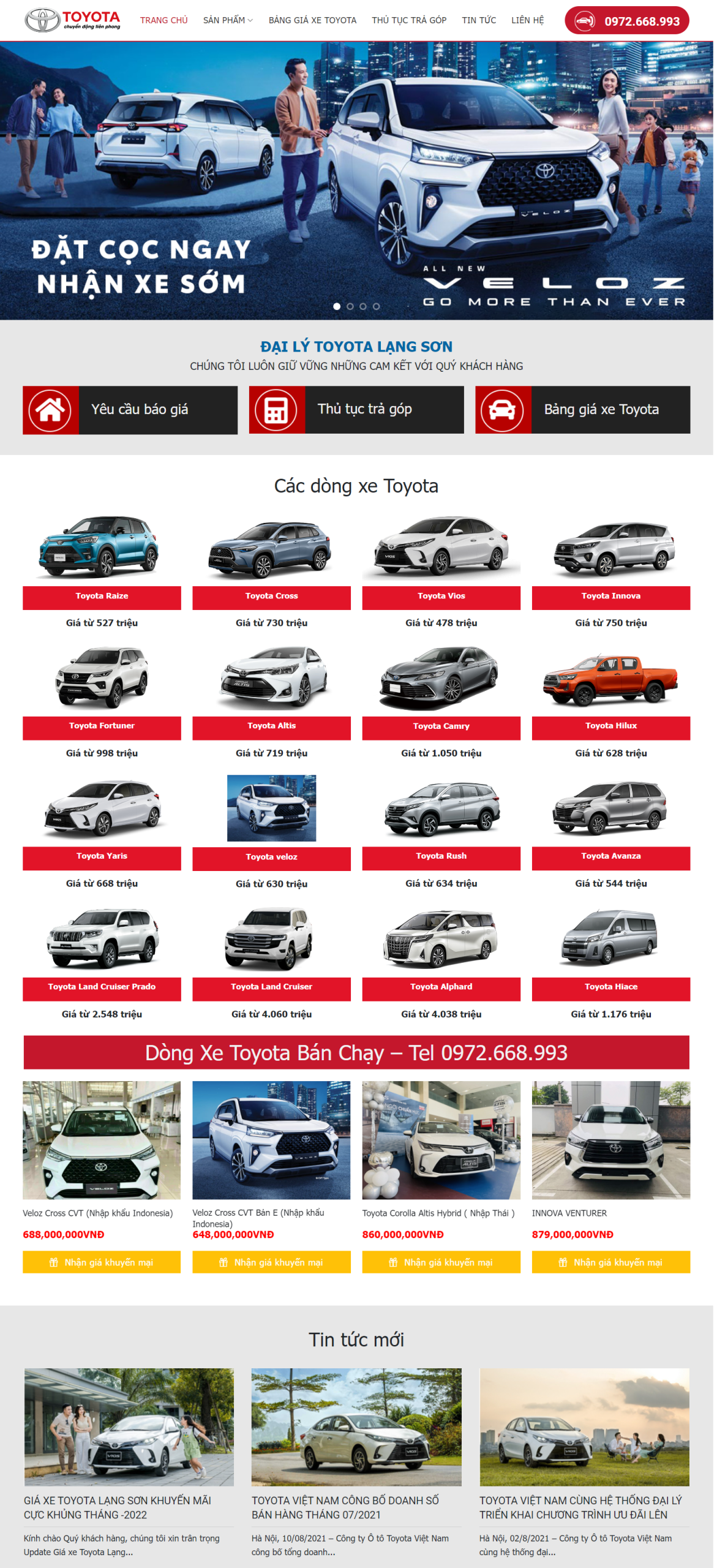 MGiao diện website xe hơi hãng Toyota đẹp mới xịn-TB